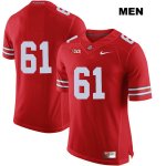 Men's NCAA Ohio State Buckeyes Gavin Cupp #61 College Stitched No Name Authentic Nike Red Football Jersey FO20C20IQ